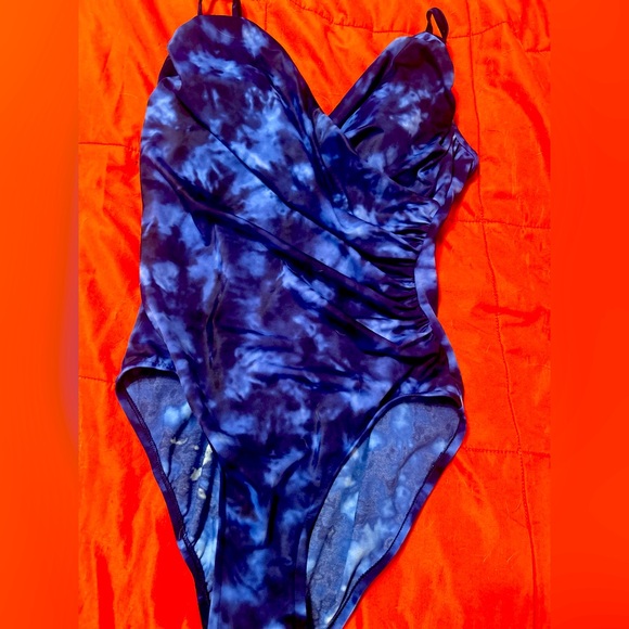 Blue Tie-Dye Look Women’s Bathing Suit - Picture 1 of 5